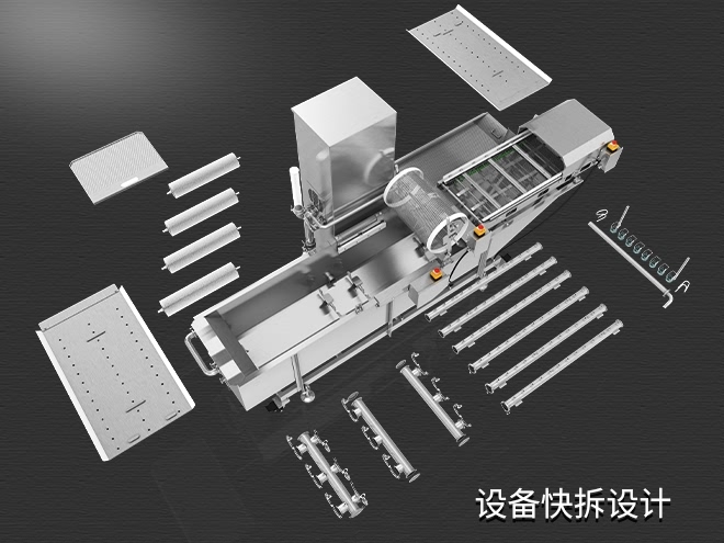 高質(zhì)毛輥物料清洗機(jī)，氣泡清洗，清洗800kg/小時(shí)